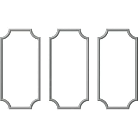 24-in. W X 48-in. H Ashford Smooth Panel Moulding Kit Triple Panel